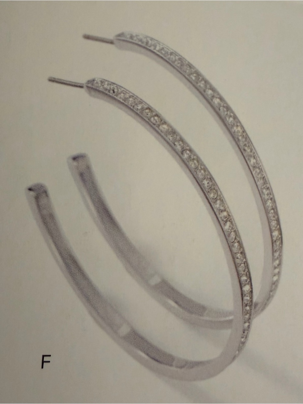 Touchstone Crystal Rhodium-Plated Hoop Earrings - Sparkling Silver Tone
